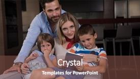  Presentation with trust - Beautiful presentation theme featuring social trust - happy couple spending time backdrop and a violet colored foreground