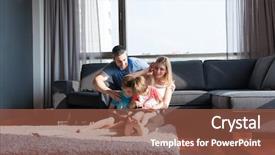  Presentation with young children playing multicultural - Colorful presentation enhanced with social trust - happy young family playing together backdrop and a  colored foreground