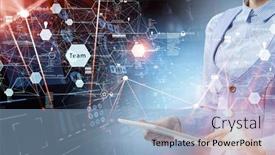  Presentation with web - Presentation theme having social-web-network-background-image background and a  colored foreground