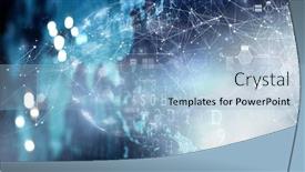  Presentation with web - PPT theme featuring social-web-network-background-image background and a light blue colored foreground