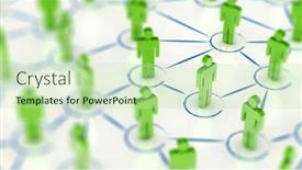  Presentation with web - Presentation consisting of social-web-network-background-image background and a mint green colored foreground