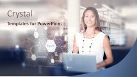  Presentation with social media network - PPT layouts enhanced with social-web-network-concept-mixed background and a lemonade colored foreground