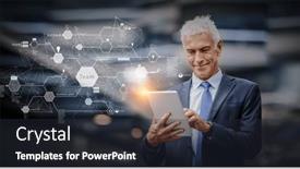  Presentation with social media network - PPT theme with social-web-network-concept-mixed background and a wine colored foreground