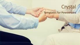  Presentation with senior worker - Audience pleasing presentation design consisting of social worker - people age family care backdrop and a lemonade colored foreground