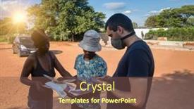  Presentation with social worker - PPT theme having social-worker-interacting background and a tawny brown colored foreground