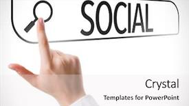  Presentation with social media job search - Amazing slide deck having social written in search bar backdrop and a white colored foreground