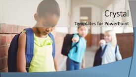  Presentation with classmates - Slide deck having socialism means - sad pupil being bullied background and a soft green colored foreground