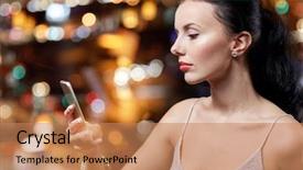  Presentation with night club - Theme featuring society mobile app - people nightlife technology and holidays background and a coral colored foreground