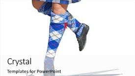  Presentation with sword - Audience pleasing presentation theme consisting of sock hop - feet of a highland sword backdrop and a white colored foreground