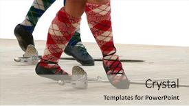  Presentation with sword - Presentation theme with sock hop - sword dancing feet isolated background and a soft green colored foreground