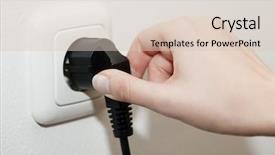  Presentation with outlet - Amazing theme having socket metaphor for saving electrical backdrop and a lemonade colored foreground