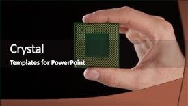  Presentation with black-hand - Audience pleasing presentation theme consisting of socket programming - male hand holding microprocessor backdrop and a  colored foreground