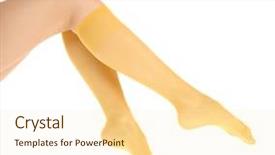  Presentation with perfect for - Audience pleasing presentation theme consisting of socks on perfect woman legs backdrop and a cream colored foreground