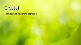  Presentation with elegant abstract of blue green - Audience pleasing presentation design consisting of soct saving - green blurred abstract background backdrop and a  colored foreground