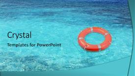  Presentation with life saving - Slide deck featuring soct saving - life buoy for safety background and a light blue colored foreground