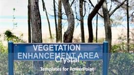  Presentation with area - Slide deck with soct saving - vegetation enhancement area sign background and a  colored foreground