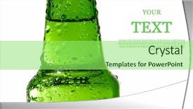  Presentation with soda - Colorful presentation theme enhanced with soda advertisment - close up view backdrop and a seafoam green colored foreground