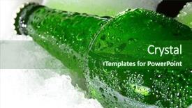  Presentation with soda - Audience pleasing theme consisting of soda advertisment - close up view backdrop and a forest green colored foreground