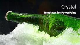  Presentation with bottle - PPT theme enhanced with soda advertisment - close up view background and a black colored foreground