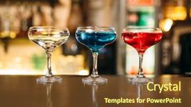  Presentation with bar - Beautiful slide set featuring soda advertisment - cocktails on wooden bar counter backdrop and a tawny brown colored foreground