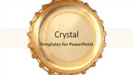  Presentation with starbucks bottle - Beautiful slide set featuring soda advertisment - metal bottle cap on white backdrop and a blonde colored foreground