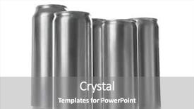  Presentation with soda - Presentation theme enhanced with soda advertisment - tin cans on white background background and a gray colored foreground