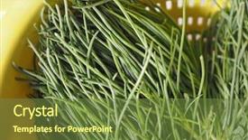  Presentation with vegan food - Audience pleasing PPT theme consisting of soda aka as opposite-leave backdrop and a tawny brown colored foreground