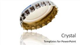  Presentation with bottle - Beautiful theme featuring soda bottles - bottle cap isolated backdrop and a white colored foreground