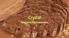  Presentation with oat - Colorful theme enhanced with soda bread loaf in slices backdrop and a tawny brown colored foreground