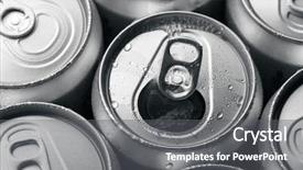  Presentation with hyperloop one - Audience pleasing presentation design consisting of soda cans with one opened backdrop and a gray colored foreground