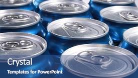  Presentation with soda - PPT theme having soda cans background and a ocean colored foreground