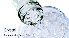  Presentation with pouring water - PPT theme featuring baklava with walnut isolated on white background background and a lemonade colored foreground