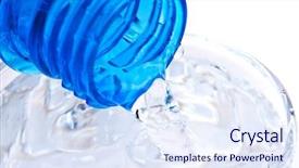  Presentation with pouring water - Audience pleasing slides consisting of nature landscape at dawn of lakes and pine forests in pang ung national park of mae hong son province thailand backdrop and a gray colored foreground