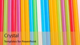  Presentation with bright - Amazing presentation design having soda fountain - bright straws close up backdrop and a  colored foreground