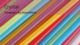  Presentation with bright - Colorful presentation theme enhanced with soda fountain - bright straws close up backdrop and a  colored foreground