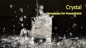  Presentation with water fountain - Audience pleasing slide set consisting of soda fountain - glass of water on black backdrop and a  colored foreground