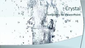  Presentation with water fountain - Cool new PPT theme with soda fountain - glass of water on white backdrop and a  colored foreground