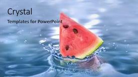  Presentation with soda - Presentation having soda fountain - slice watermelon falling background and a light blue colored foreground