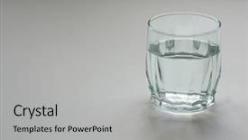  Presentation with glass of water - Theme having soda fountain - water in glass background and a  colored foreground
