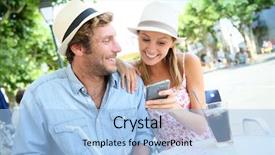  Presentation with underage drinking two teenagers having - Slide set enhanced with soda shop - couple of tourists having background and a  colored foreground