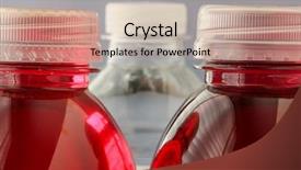  Presentation with alcoholic - Colorful PPT layouts enhanced with soda shop - plastic bottle with red colored backdrop and a coral colored foreground