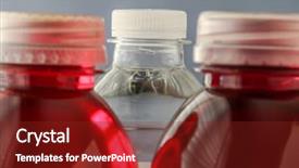  Presentation with alcoholic - Audience pleasing presentation design consisting of soda shop - plastic bottle with red non backdrop and a tawny brown colored foreground