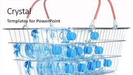  Presentation with soda - Colorful PPT layouts enhanced with soda shop - plastic bottles of water backdrop and a  colored foreground