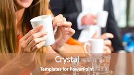  Presentation with glass of water - Cool new presentation design with soda shop - two glasses of water standing backdrop and a coral colored foreground