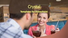  Presentation with soda - Amazing slides having soda shop - young couple on a date backdrop and a tawny brown colored foreground