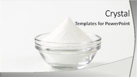  Presentation with soda - Presentation theme featuring sodium - bowl of cooking soda background and a white colored foreground