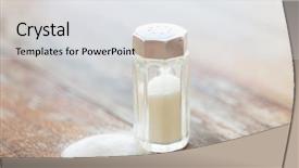  Presentation with salt food - Slide deck featuring sodium - food junk-food cooking and unhealthy background and a white colored foreground