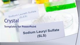  Presentation with laboratory chemical - Colorful slide deck enhanced with sodium - noxious additives in cosmetics laboratory backdrop and a sky blue colored foreground