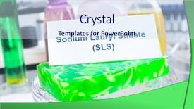  Presentation with laboratory chemical - Slide set consisting of sodium - noxious additives in cosmetics sls background and a sky blue colored foreground