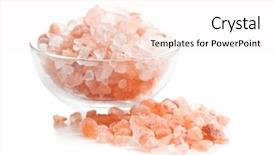  Presentation with pink himalayan salt himalayan salt - Audience pleasing presentation consisting of sodium - pink himalayan salt in bowl backdrop and a sky blue colored foreground